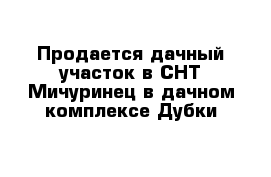 Продается дачный участок в СНТ Мичуринец в дачном комплексе Дубки 